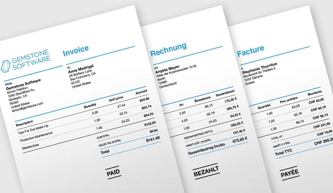 Customise Your Invoices Design