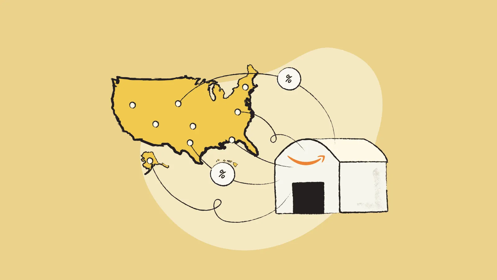 Imagen representing the connection of Amazon with USA