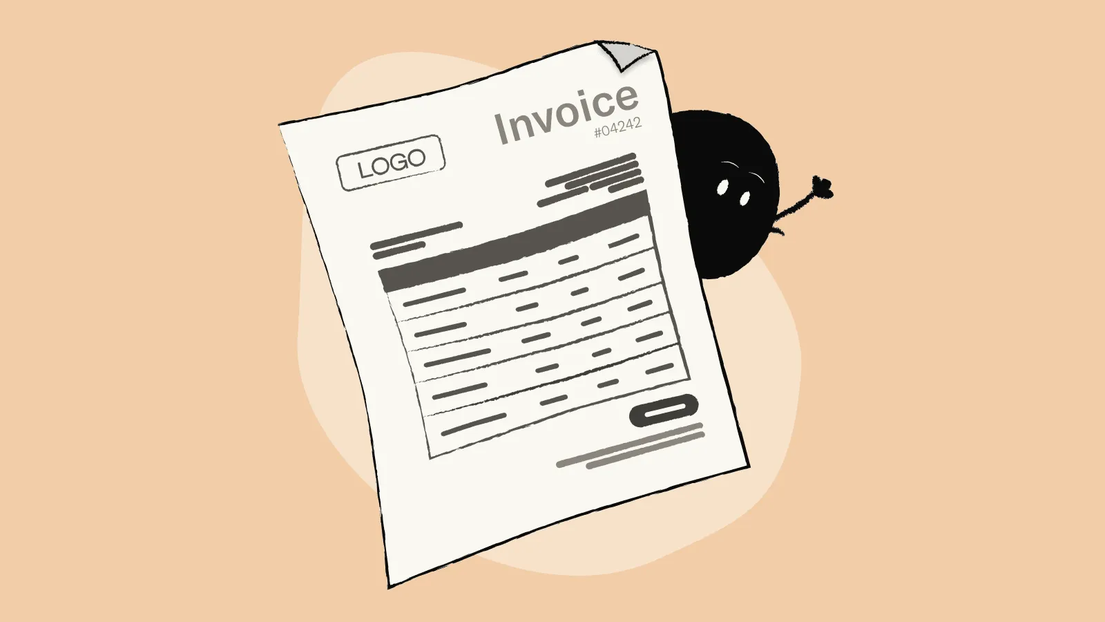 Illustration of an invoice