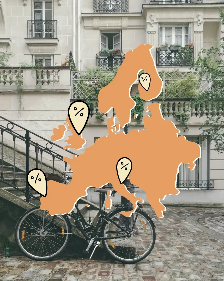 Illustration with map of European Union and United Kingdom 