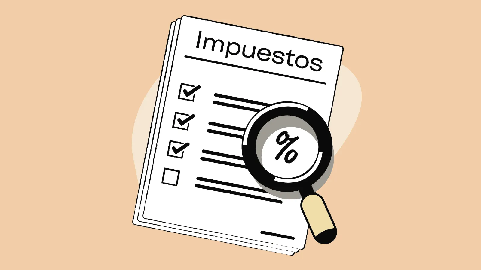 Ilustración de un documento legal sobre fiscalidad