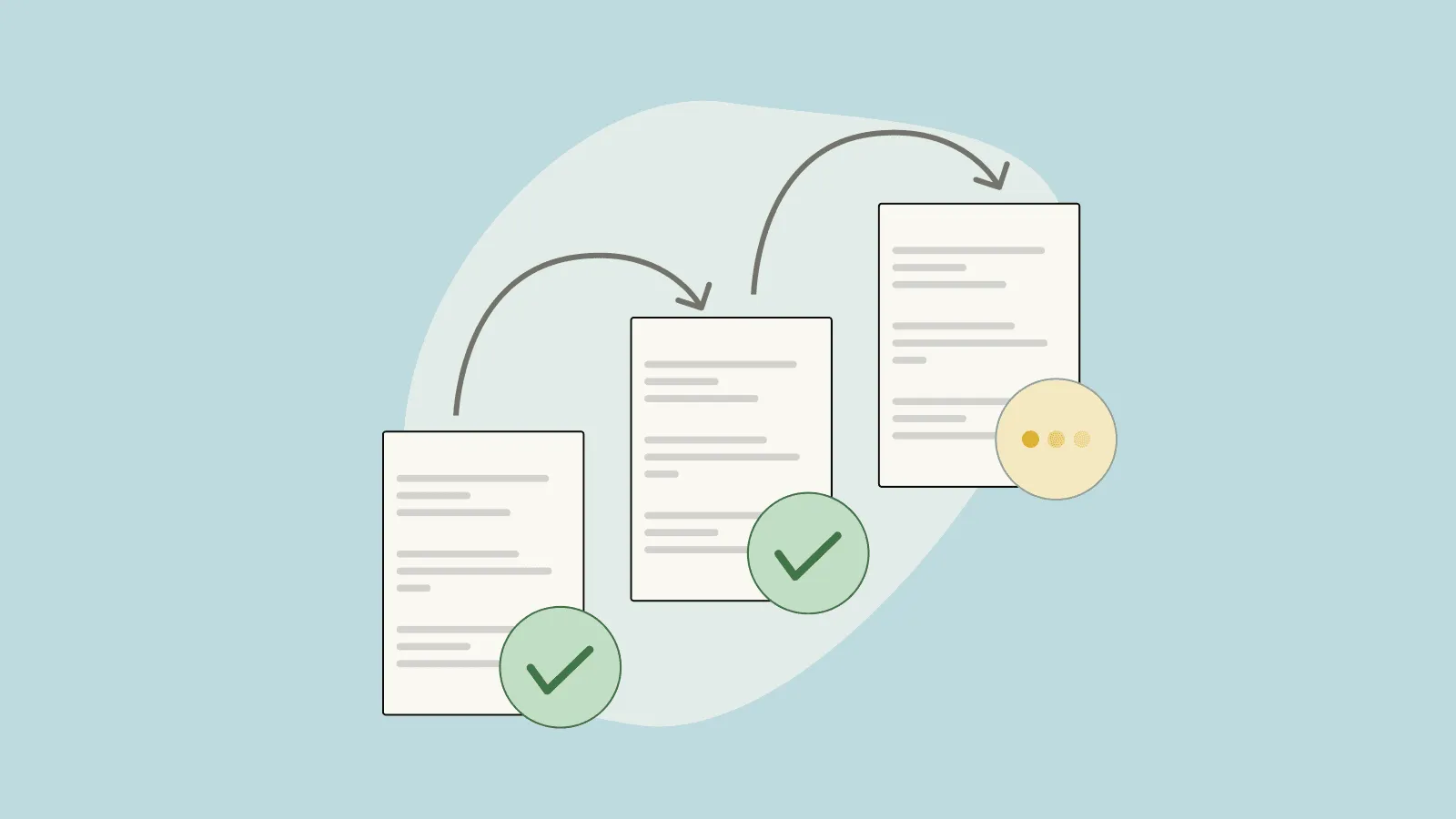 Imagen de diferentes pasos de un proceso