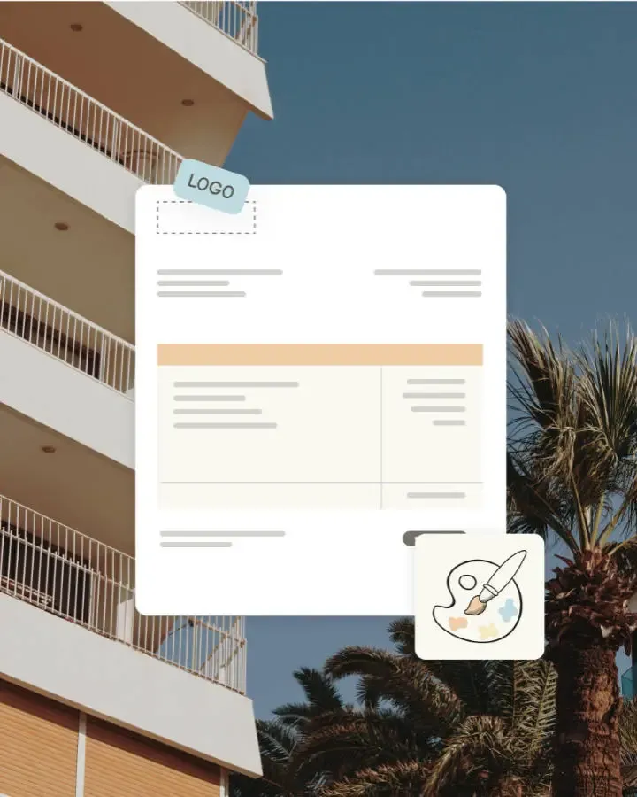 Illustration of a customizable invoice.
