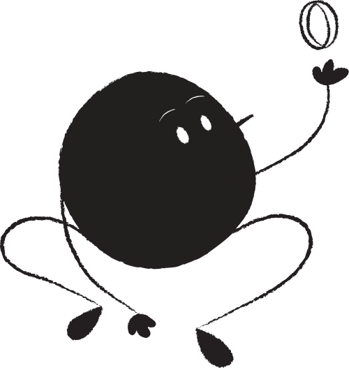 Qoodle holding a ring