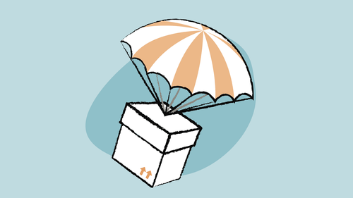 Box in parachute