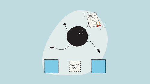 Image of Qoodle jumping with a resale certificate