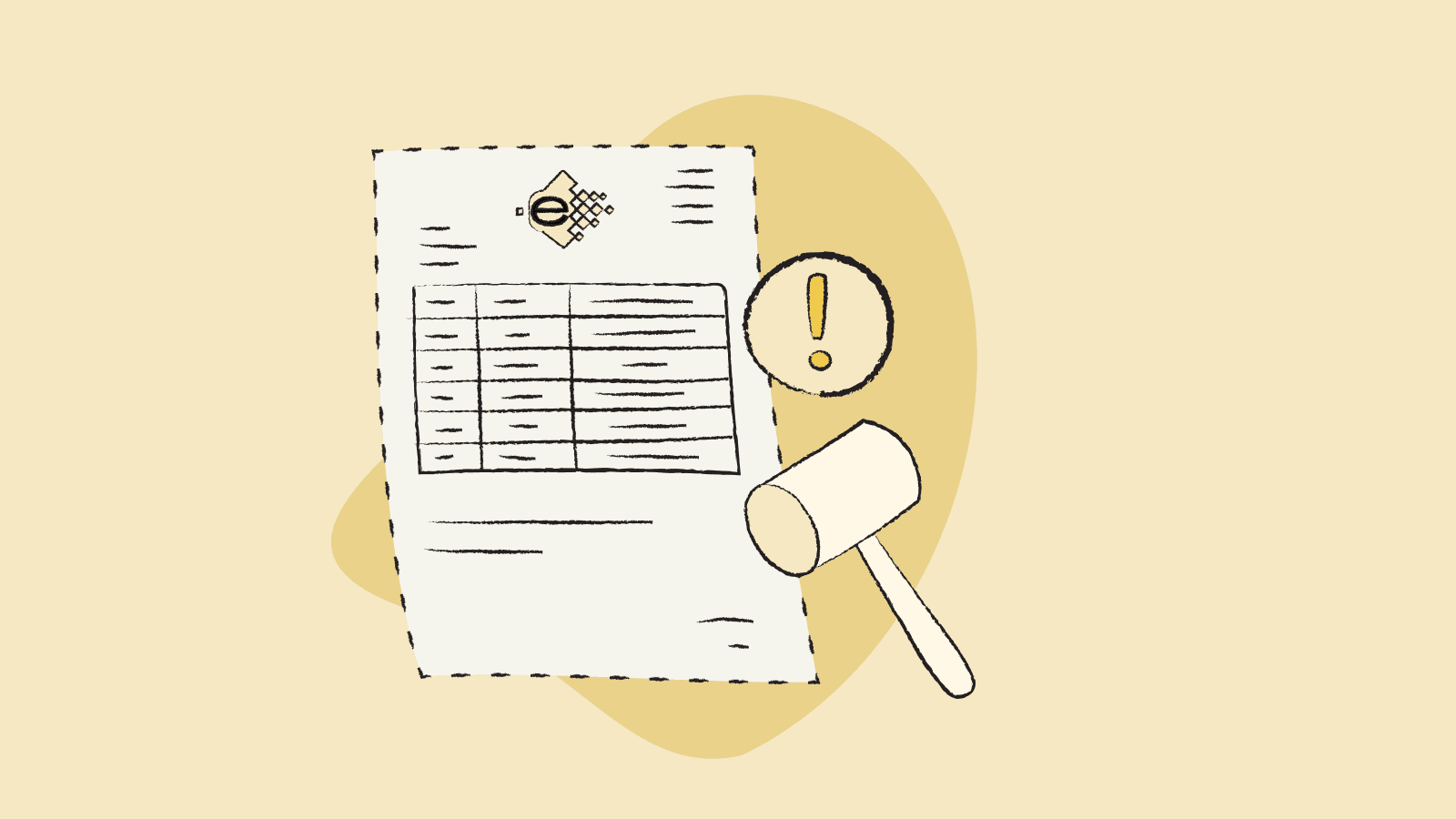 Factura sobre una mesa junto a una notificación de sanción por incumplimiento de Verifactu