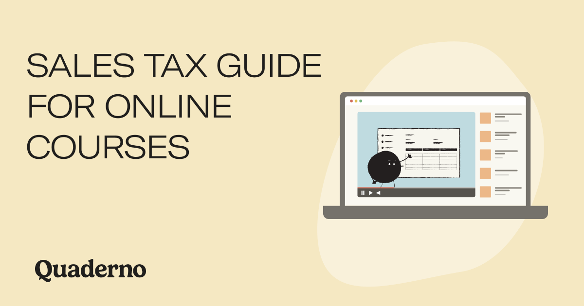 Sales tax guide for online courses